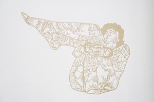 Julia, No. 8, 2012 cut vinyl on paper, 19" x 19"